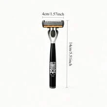2pcs Black NICE Handle 30pcs Replacement Blades 6-Layer Manual Shaving Kit | Men'S Manual Shaving Set With 6-Layer Stainless Steel Blades | Reusable, Smooth, Comfortable, And Clean Shaving - Multicolor - View 10