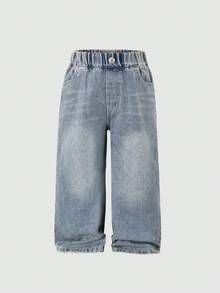 Toddler Summer Denim Jeans, New Fashion Style - Blue - View 2