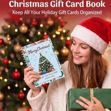 Holographic Christmas Gift Card Book, 21.08X15.24cm Holiday Gift Card Storage Binder, Christmas Gift Book With Gift Card Slots, Cute Christmas Tree Gift Card Manual, Christmas Gift - Multiple Styles - View 3