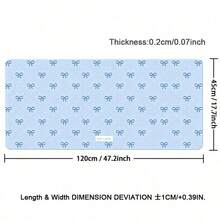 Alas Meja Motif Bunga Polkadot dan Pita Biru Lucu Gaya Korea, Alas Mouse Kulit PU Besar untuk Keyboard Komputer, Alas Mouse Kartun Lucu, Hadiah Dekorasi Rumah, Gaya Y2K Girl - View 12