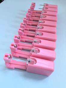 2-24pcs Pink Ear Piercing Jewelry, Ladies Sterile Disposable Earring Piercing Gift - Pink - View 1
