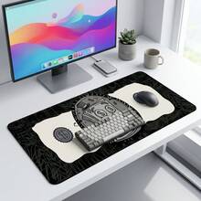 Funny Dollar Extended Anti-Slip Gaming Pad, Keyboard And Mouse Mat, Desk Pad Suitable For Work, Gaming, Office And Home Use - Gold Coin With Hat - View 3