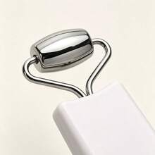 1pc 2-In-1 Facial Massager, Facial Roller And Gua Sha Board Dual-Head Design, Portable Facial Massage Skincare Tool, Home Beauty Use - Multicolor - View 5