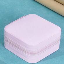 1pc/ Custom Jewelry Box - Personalized Travel Storage Box, With Zipper Closure And Fabric Lining, Perfect Bridesmaid Proposal Gift Or Couple Souvenir, Elegant Design | Soft Lining, Wedding Gift, Jewelry Box - Multicolor - View 16