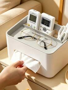 Multifunctional Luxury Home Tissue Box - High-Quality Tissue Holder Suitable For Living Room Coffee Table, Bedroom, Remote Control & Phone Storage - Multicolor - View 3