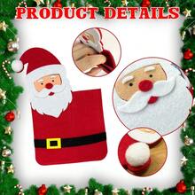 4pcs Set, Cute Christmas Placemats, Tableware Storage, Santa Claus, Reindeer, Snow And Gingerbread Man Designs, Christmas Tableware Holder, Placemat, Silverware Pocket, Party Table Decoration, Adding Color To Your Holiday Party Table - Multicolor - View 6