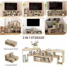 2026 NEW : TV Stand ForTelevision Up To 75 Inches, Oak Wood-Effect - Grey Oak Wood Grain - View 2
