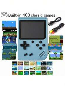 Handheld Game Console Macaron Mini 400 In 1 Gaming Console Big Screen Handheld Retro Classic Game With 1020 MAh Large Battery Plug And Play Portable Game Console Machine Retro Gaming Machine 1pc(1 Player/2 Player) - View 12