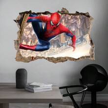 FIFA Spider-Man Wall Sticker Decal For Living Room Decor Background Wall, Removable, Suitable For Christmas Background Wall Decoration, Also Can Be Used As Birthday Gift - B - View 3