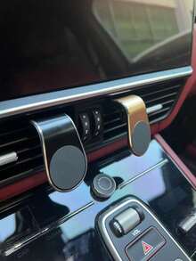1個磁吸式 L 型汽車出風口手機支架，橫向與縱向通用，適合生日禮物、居家或朋友車用配件，汽車手機架 - 出風口升級款 - 查看 6