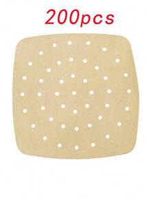 300pcs Square Perforated Air Fryer Baking Paper Liners, Unbleached Non-Stick Heat-Resistant Parchment Paper Cooking Mats, Suitable For Oven Baking, Fried Chicken, French Fries, Pizza, Kitchen Baking Supplies, Back To School And Holiday Cooking Essentials [200/100pcs] - Multicolor - View 15