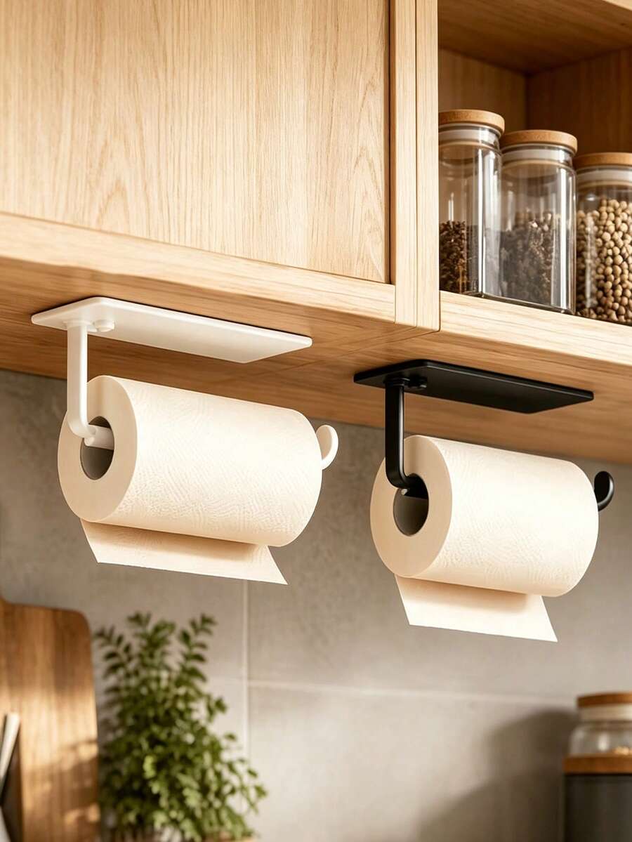 2/1pc Minimalist Kitchen/Bathroom Storage Rack, Can Be Used As Paper Towel Holder, Napkin Holder, Dishcloth Rack, Home Decor, Kitchen Accessories Storage, Bathroom Storage Rack/Kitchen Bathroom Accessories/Home /Halloween And Christmas Gifts