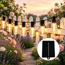 Solar String Lights, Smart Light Sensor, Auto On/Off At Night/Day, Adjustable Lighting Modes, LED Outdoor Christmas Decor Lights, Retro Holiday Wreath Lights, Suitable For Yard, Gazebo, Porch, Camping - Papaya Lamp - View 7