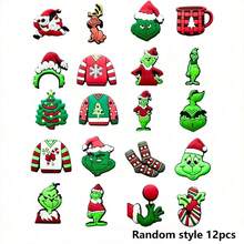 The Grinch 12/8/5pcs The New Green Monster Theme Decorative Patches; DIY Handmade Stickers For Phone Cases And Bags, Perfect For Parties And Birthdays, Ideal For Holiday Decor And Photo Props - Multicolor - View 5