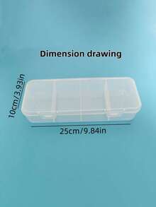 1pc 4-Compartment Transparent Storage Box, Suitable For Jewelry, Hair Accessories And Hair Clips, Practical Dust-Proof Desktop Organizer - Multicolor - View 9