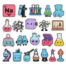 22PCS Chemistry Theme Shoe Charms Set, PVC Shoe Decorations, Shoe Accessories Charms, Gift Idea For Birthday Christmas Halloween Party Favor - Multicolor - View 1