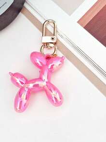 1pc Colorful Balloon Dog Keychain, Wallet Key Ring Pendant, Bag Charm Puppy Decor, Women's Car Key Ring Pendant, Valentine's Day Gift - Multicolor - View 17