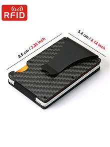 RFID Blocking Slim Wallet, Metal Card Holder With Money Clip For Men Women, Minimalist Credit Card Case Front Pocket Wallets - Multicolor - View 6