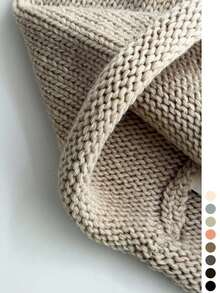 Wool-Blend 2-In-1 Soft Cute Cat-Ear Button Slouchy Beanie Hat For Women Fall Winter Warm Cold Hat - Rolled Edge Button Pin Stackable - View 8