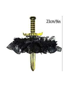 Lace Bow Decor Halloween Leg Strap Sword Leg Accessory Cosplay Jewelry - A - View 6