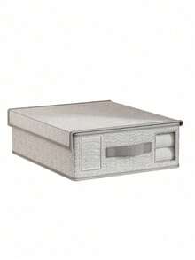 Non-Woven Fabric Bed Sheet Storage Box, Home Organization Drawer Storage Box, Blanket Bedding Storage Box, Foldable Bedding Storage Bag - Grey - View 7