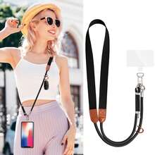 Crossbody Phone Lanyard Strap, Adjustable Shoulder Neck Phone Chain With Clear Phone Tab, Anti‑Lost Universal Crossbody Lanyard For Cell Phone Case Ke - Multicolor - View 1