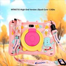 4GB RAM + 64GB ROM / 7-Inch Tablet / Quad-Core 1.3GHz / Android 13 MTK6735 / 1280x800 HD IPS Screen / 2MP+5MP Camera / 4000mAh Battery / WiFi, Parental Control, Education, Games / ABS Plastic + Silicone, Educational Tablet - Blue - View 7