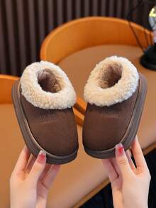 Children's Winter New Slippers, Suitable For Boys/Girls, Children's Simple Casual Indoor Comfortable Home Shoes - Brown - View 5