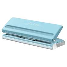 Adjustable 6-Hole Metal Hole Puncher, A5 A6 A7 6-Ring Hole Puncher With Positioning Mark, 6-Page Capacity Hole Puncher Suitable For Daily Planner, Personal, Schedule, Loose-Leaf Binder Refill Pages - A Blue - View 10