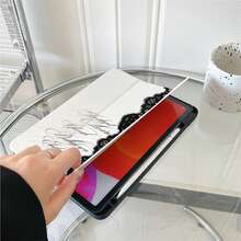 1pc Black Lace Vintage Cursive Script Black Polka Dot Tablet Case Foldable Stand With Multiple Viewing Angles For Work & Entertainment, Protective Tablet Case With Pen Slot Compatible With IPad Pro 2024/Air M3/A16 2025,Compatible With XIAOMI,Compatible With SAMSUNG,Compatible With Huawei Matepad - Multicolor - View 5