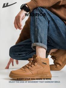 Warrior Men's Board Shoes Spring And Autumn Comfortable Modest Style Casual Yet Sleek Sneakers All-Day Wear Training Sneakers Running Shoes - Khaki - View 3