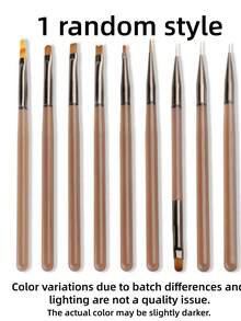 1pc Professional Dual-Ended Nail Art Structure Design Pen, French Extension Nail Line Pen, Nail Art Tool - Multicolor - View 9