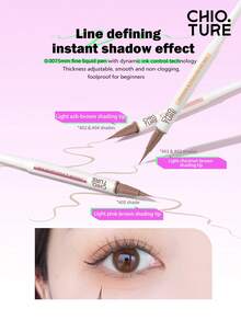 CHIOTURE Dual‑Ended Eyeshadow Liner Pen, Shimmer Highlighter Brightening Liquid & Matte Natural No‑Makeup Finish, Brighten Eyelid Crease & Draw Lower Lash Line, 2‑In‑1 Multi‑Purpose Pen, Beginner‑Friendly - #04 White Night - View 5
