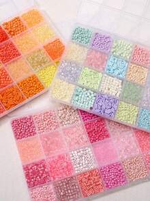 5200pcs/Box 24-Grid Glass Seed Beads DIY Jewelry Making Kit, Suitable For Women Bracelets & Holiday Gifts - Multicolor - View 8