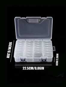 1pc Thick PP Material Transparent 8-Grid Metal Parts Storage Box With Removable Dividers, Suitable For Beads And Small Items Organization, Room Decor - Clear - View 11