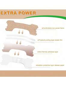 100pcs Breathable Beige Large Size Nasal Strips, Multi-Function Nasal Dilator Strips, Nasal Support Patches, Professionally Designed For Smooth Breathing - 100pcs - View 8