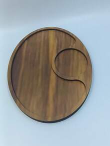 1pc Acacia Wood Tray, Creative Wooden Tray, Suitable For Sushi, Bread, Desserts And Snacks, Perfect For Halloween, Father's Day, Weddings, Home Kitchen And Outdoor Camping - Mocha Brown - View 6