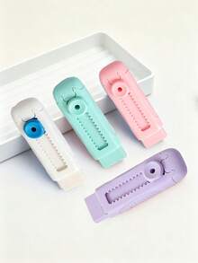 1pc Kids Cute Retractable Pencil Eraser, Push-Pull Design, Stationery Supplies, Back To School Supplies - Multicolor - View 6