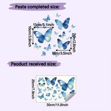 19pcs Glow-In-The-Dark Butterfly Bathtub Stickers, Self-Adhesive Removable Bathroom Toilet Decals, Suitable For Bathroom Home Decor - Butterfly - View 7
