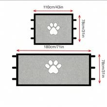 2 buah Pagar Hewan Peliharaan, Pemasangan Mudah Tanpa Pengeboran, Gerbang Pengaman Kucing & Anjing, Cocok Untuk Lorong, Halaman, Taman, Jaring Pembatas Hewan Peliharaan - Hitam - View 3