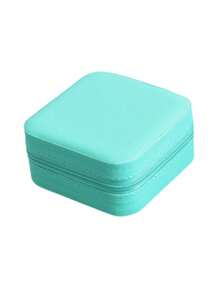 1pc/ Custom Jewelry Box - Personalized Travel Storage Box, With Zipper Closure And Fabric Lining, Perfect Bridesmaid Proposal Gift Or Couple Souvenir, Elegant Design | Soft Lining, Wedding Gift, Jewelry Box - Multicolor - View 13