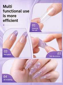 1/2pcs 15g Large Capacity Squeeze Semi-Solid Gel Nail Glue, No UV/LED Lamp Required, Long-Lasting Adhesion, Suitable For Press-On Nails, Acrylic Nails, Nail Tips And Nail Rhinestones - 15g - View 9