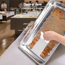 Stainless Steel Multi-Function Baking Tray, Food Warmer, Hot Pot Stove, Standard Size Buffet Chafing Dish, Includes Lid, Food Tray And Fuel Rack, Suitable For Hotel, Restaurant, Outdoor Use, - A - View 9