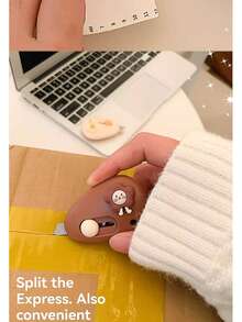 1PC/Cute Cartoon Mini Retractable Utility Knife, Kawaii Decorative Pocket Box Cutter, Quick & Convenient For Unpacking Parcels, Portable Envelope Opener, Office School Stationery Gift For Girls - A - View 10