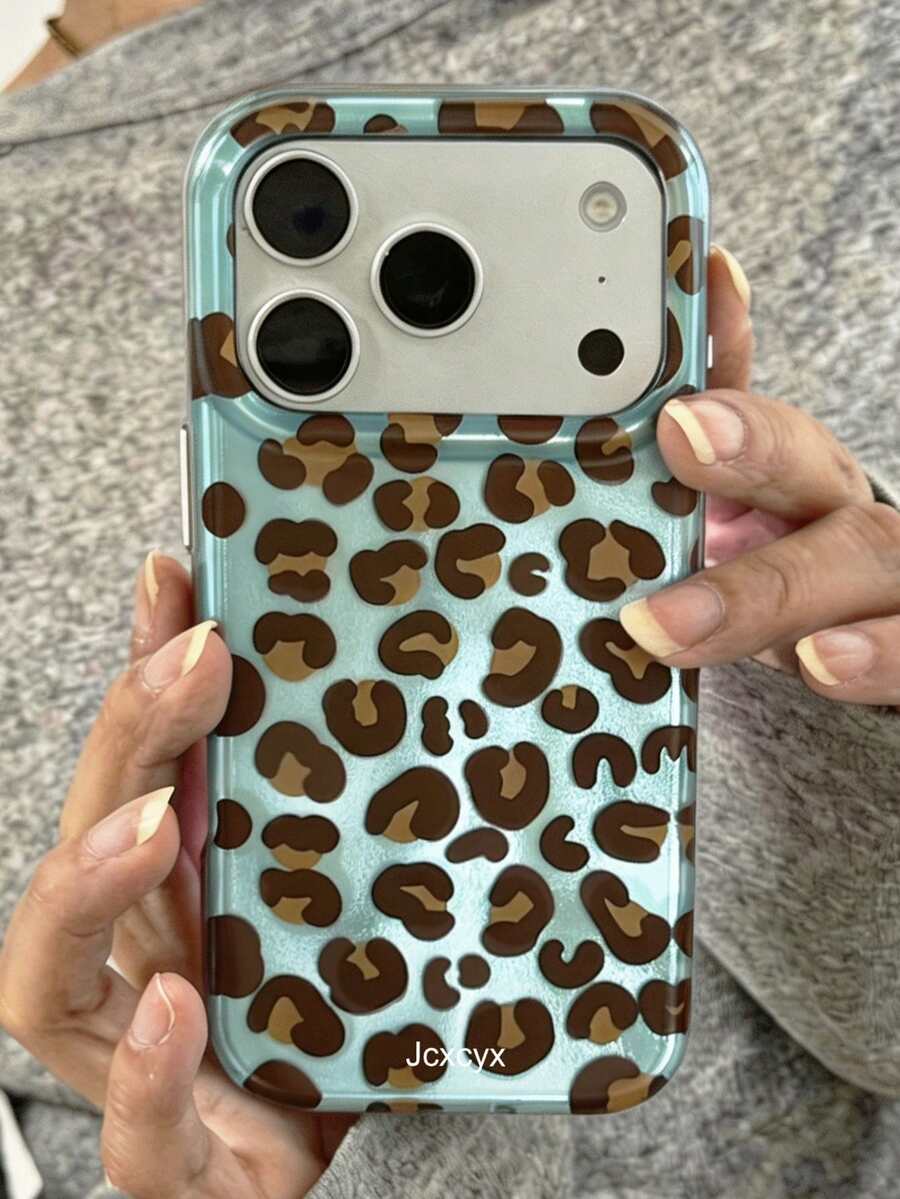 Luxury Leopard Print Pattern Glitter Irregular Wave Texture Phone Case Compatible With IPhone 18 Pro Max 18 Pro 17 Pro Max 17 Pro 17 16 Pro Max 16 Pro 16 15 Pro Max 15 Pro 14 Pro Max 13 Autumn Winter Vintage Animals Style Soft Cover