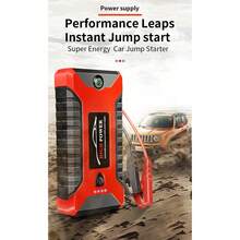 12V Universal Car Emergency Starter, Multifunctional Portable Power Bank With LED Flashlight, Fast Phone Charging, High And Low Temperature Resistance, Suitable For Gasoline Cars With Engine Capacity Under 10L - Red - View 5