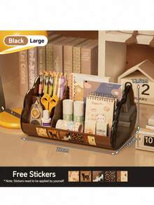 Large Capacity Makeup Organizer Panels Multi-Purpose Desk Organizer Basket Multi-Panel Remote Control Holder For Storing Remote Controls Cosmetics Stationery For Bedside Table Living Room Office Back To School Room Bathroom Decor Essential Accessories - Multicolor - View 14