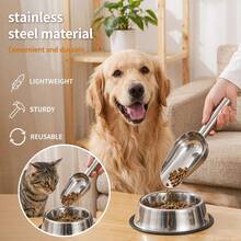 1pc Stainless Steel Pet Food Spoon, Multi-Functional Cat Treat Dispenser, Suitable For Cat And Dog Dry Food Feeding, Pet Food Accessory. - Multiple Capacities - View 3