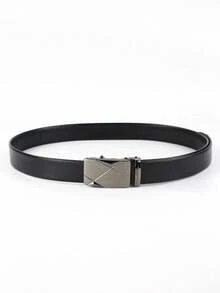 2pcs Fashion Automatic Buckle PU Business Men's Classic Smooth Black Gold Automatic Buckle Multi-Function Formal Casual Belt, Black Belt, Western Style, Men's Belt, Men's Accessories, Youth Belt, Black Gold Belt, Suitable For Youth, Young Men, Men, Casual, Outdoor, Sports, Vacation, Graduation Gift, Birthday, Daily Wear - 2-pack (glossy Black Slash + Silver Slash) - View 7