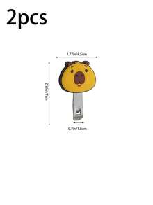 1/2/3pcs Cartoon Animal Magnetic Bottle Opener, Tiger Capybara Black Cat Funny Design, PVC Soft Rubber Fridge Magnet, Home Beer Opener, Cute Creative Home Decor Tool Ornament, Bar Tool - Multicolor - View 14
